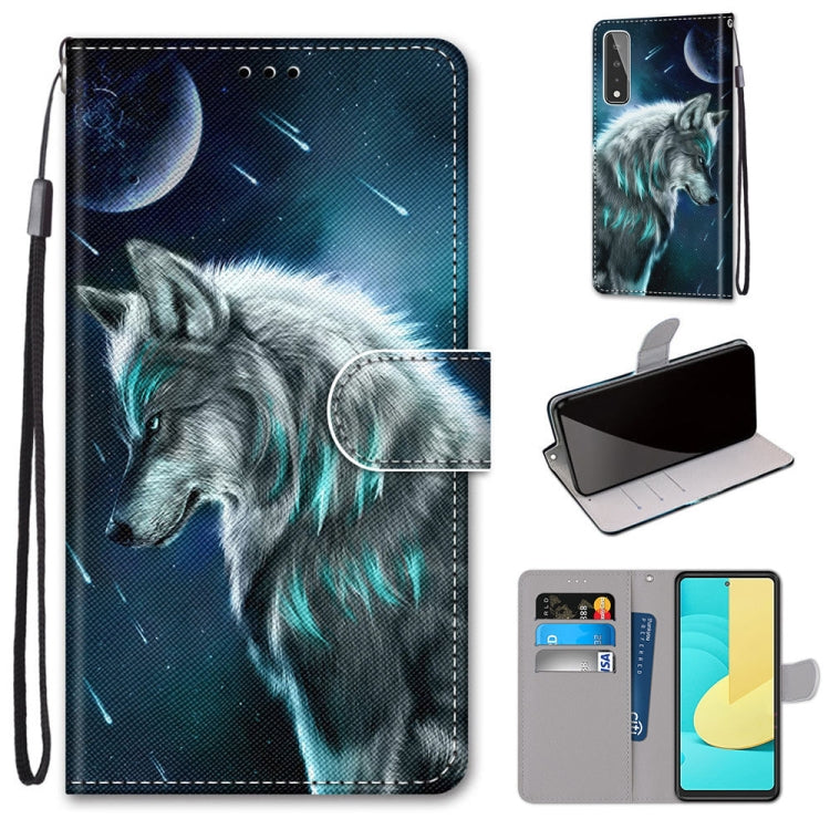 Coloured Drawing Cross Texture Horizontal Flip PU Leather Case with Holder & Card Slots & Wallet & Lanyard, For Huawei Y9a, For Honor 10X Lite, For LG Stylo 7 5G, For Motorola Moto E7