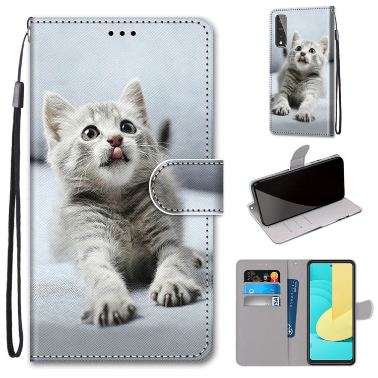 Coloured Drawing Cross Texture Horizontal Flip PU Leather Case with Holder & Card Slots & Wallet & Lanyard, For Huawei Y9a, For Honor 10X Lite, For LG Stylo 7 5G, For Motorola Moto E7