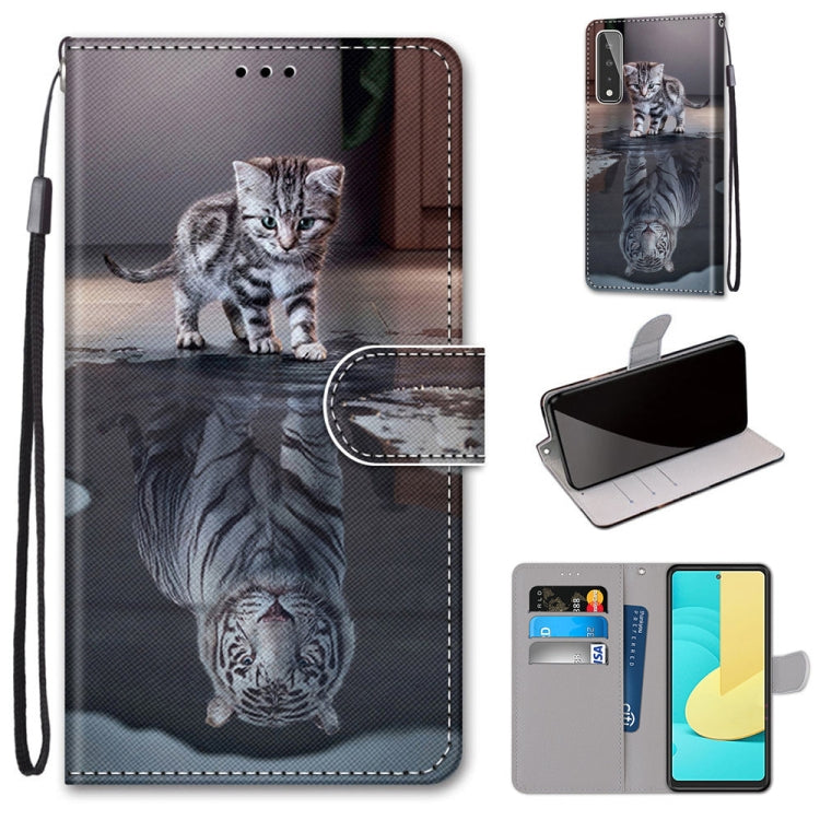 Coloured Drawing Cross Texture Horizontal Flip PU Leather Case with Holder & Card Slots & Wallet & Lanyard, For Huawei Y9a, For Honor 10X Lite, For LG Stylo 7 5G, For Motorola Moto E7