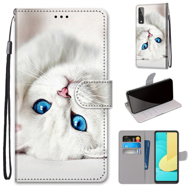 Coloured Drawing Cross Texture Horizontal Flip PU Leather Case with Holder & Card Slots & Wallet & Lanyard, For Huawei Y9a, For Honor 10X Lite, For LG Stylo 7 5G, For Motorola Moto E7
