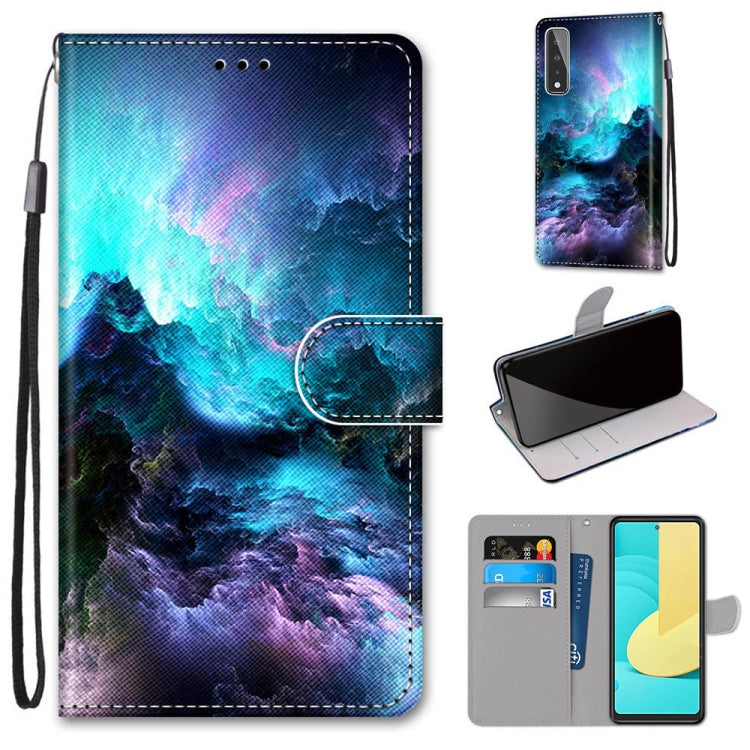Coloured Drawing Cross Texture Horizontal Flip PU Leather Case with Holder & Card Slots & Wallet & Lanyard, For Huawei Y9a, For Honor 10X Lite, For LG Stylo 7 5G, For Motorola Moto E7