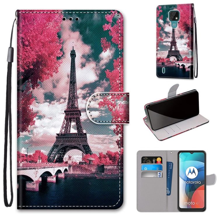 Coloured Drawing Cross Texture Horizontal Flip PU Leather Case with Holder & Card Slots & Wallet & Lanyard, For Huawei Y9a, For Honor 10X Lite, For LG Stylo 7 5G, For Motorola Moto E7