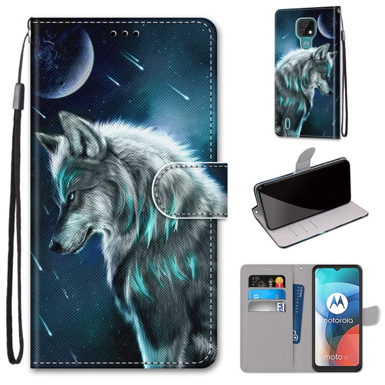 Coloured Drawing Cross Texture Horizontal Flip PU Leather Case with Holder & Card Slots & Wallet & Lanyard, For Huawei Y9a, For Honor 10X Lite, For LG Stylo 7 5G, For Motorola Moto E7