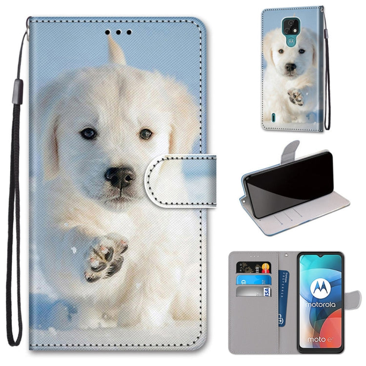 Coloured Drawing Cross Texture Horizontal Flip PU Leather Case with Holder & Card Slots & Wallet & Lanyard, For Huawei Y9a, For Honor 10X Lite, For LG Stylo 7 5G, For Motorola Moto E7