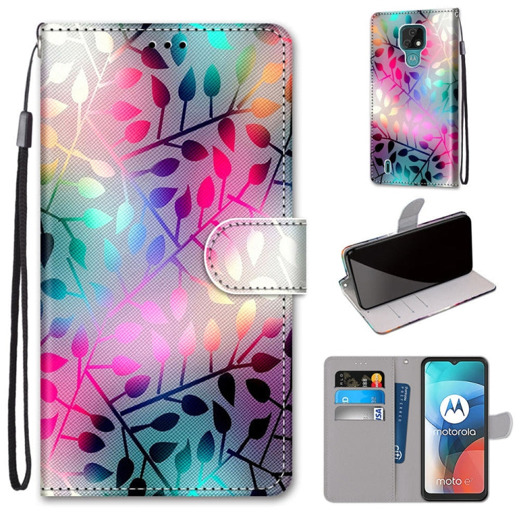 Coloured Drawing Cross Texture Horizontal Flip PU Leather Case with Holder & Card Slots & Wallet & Lanyard, For Huawei Y9a, For Honor 10X Lite, For LG Stylo 7 5G, For Motorola Moto E7