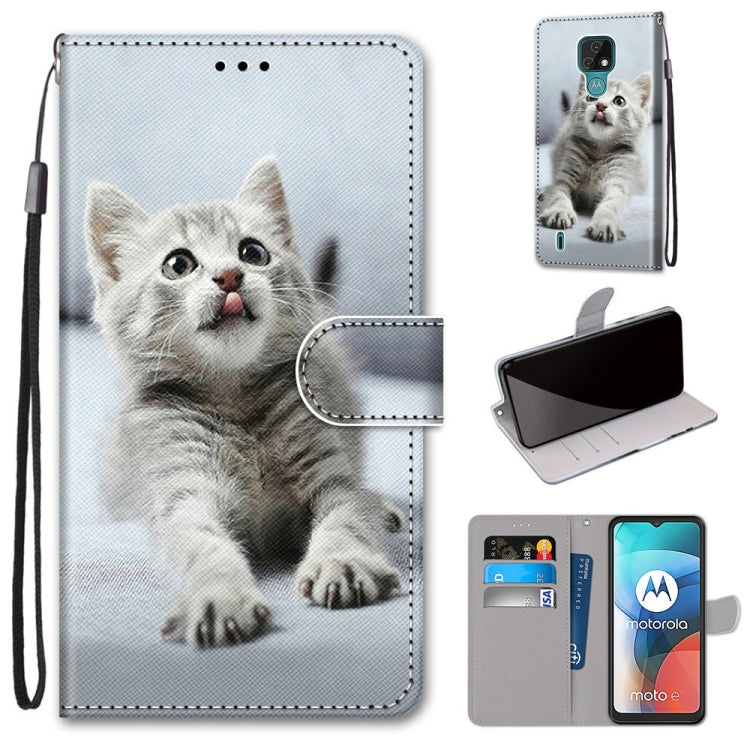 Coloured Drawing Cross Texture Horizontal Flip PU Leather Case with Holder & Card Slots & Wallet & Lanyard, For Huawei Y9a, For Honor 10X Lite, For LG Stylo 7 5G, For Motorola Moto E7