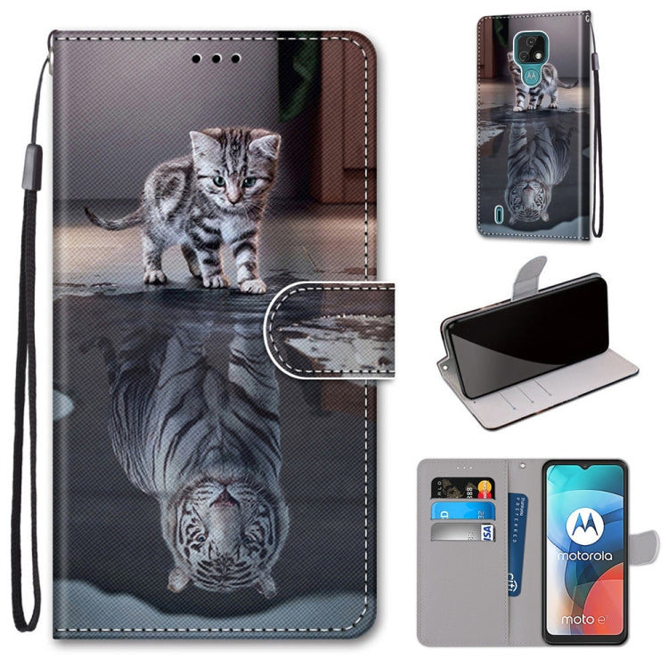Coloured Drawing Cross Texture Horizontal Flip PU Leather Case with Holder & Card Slots & Wallet & Lanyard, For Huawei Y9a, For Honor 10X Lite, For LG Stylo 7 5G, For Motorola Moto E7