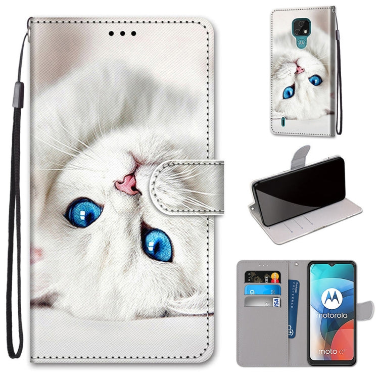 Coloured Drawing Cross Texture Horizontal Flip PU Leather Case with Holder & Card Slots & Wallet & Lanyard, For Huawei Y9a, For Honor 10X Lite, For LG Stylo 7 5G, For Motorola Moto E7