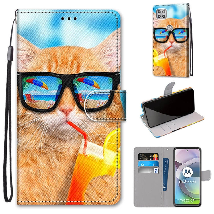 Coloured Drawing Cross Texture Horizontal Flip PU Leather Case with Holder & Card Slots & Wallet & Lanyard, For Motorola Moto G 5G, For Motorola Moto G 5G Plus, For OPPO A52 / A92 / A72, For Alcatel 1L (2021)