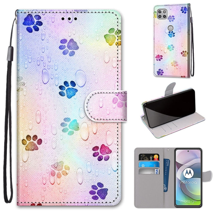 Coloured Drawing Cross Texture Horizontal Flip PU Leather Case with Holder & Card Slots & Wallet & Lanyard, For Motorola Moto G 5G, For Motorola Moto G 5G Plus, For OPPO A52 / A92 / A72, For Alcatel 1L (2021)