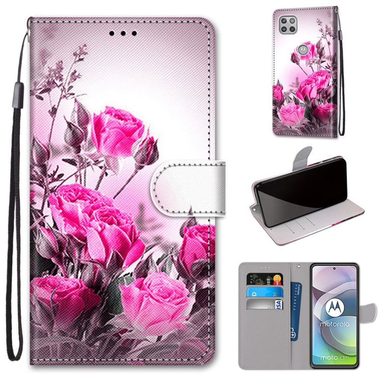 Coloured Drawing Cross Texture Horizontal Flip PU Leather Case with Holder & Card Slots & Wallet & Lanyard, For Motorola Moto G 5G, For Motorola Moto G 5G Plus, For OPPO A52 / A92 / A72, For Alcatel 1L (2021)