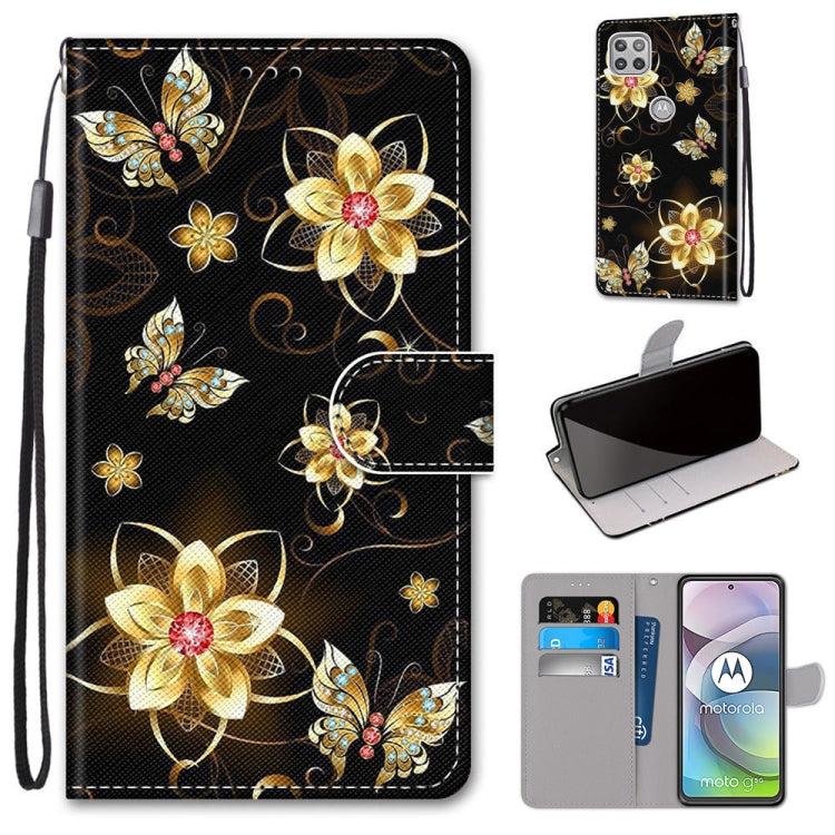 Coloured Drawing Cross Texture Horizontal Flip PU Leather Case with Holder & Card Slots & Wallet & Lanyard, For Motorola Moto G 5G, For Motorola Moto G 5G Plus, For OPPO A52 / A92 / A72, For Alcatel 1L (2021)