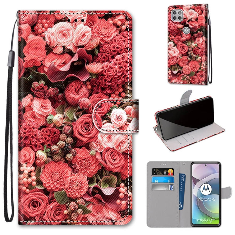 Coloured Drawing Cross Texture Horizontal Flip PU Leather Case with Holder & Card Slots & Wallet & Lanyard, For Motorola Moto G 5G, For Motorola Moto G 5G Plus, For OPPO A52 / A92 / A72, For Alcatel 1L (2021)