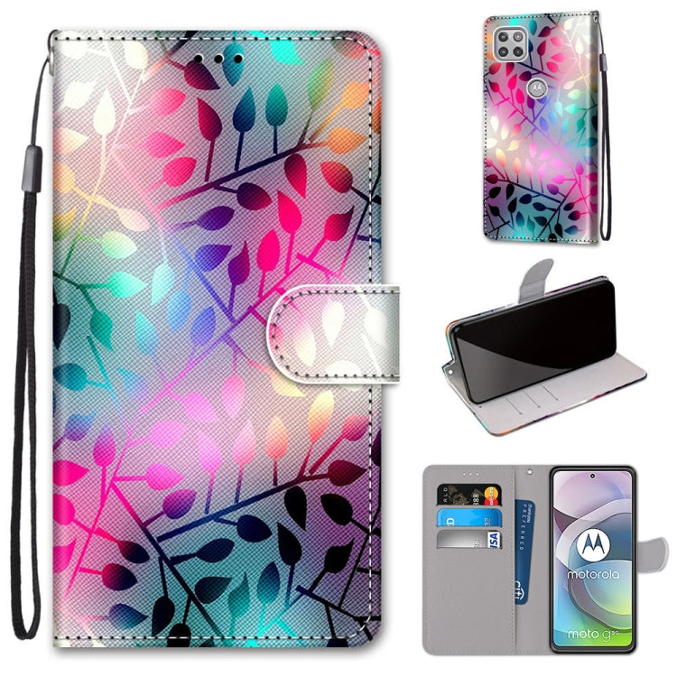 Coloured Drawing Cross Texture Horizontal Flip PU Leather Case with Holder & Card Slots & Wallet & Lanyard, For Motorola Moto G 5G, For Motorola Moto G 5G Plus, For OPPO A52 / A92 / A72, For Alcatel 1L (2021)