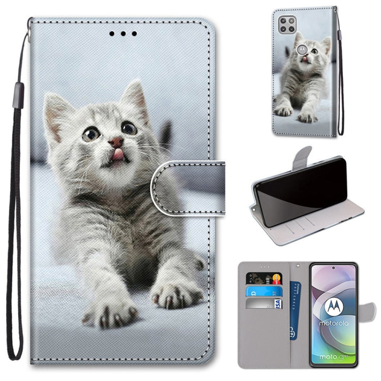 Coloured Drawing Cross Texture Horizontal Flip PU Leather Case with Holder & Card Slots & Wallet & Lanyard, For Motorola Moto G 5G, For Motorola Moto G 5G Plus, For OPPO A52 / A92 / A72, For Alcatel 1L (2021)