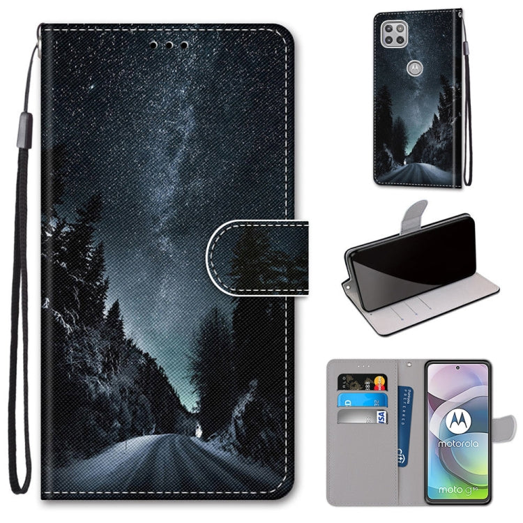Coloured Drawing Cross Texture Horizontal Flip PU Leather Case with Holder & Card Slots & Wallet & Lanyard, For Motorola Moto G 5G, For Motorola Moto G 5G Plus, For OPPO A52 / A92 / A72, For Alcatel 1L (2021)