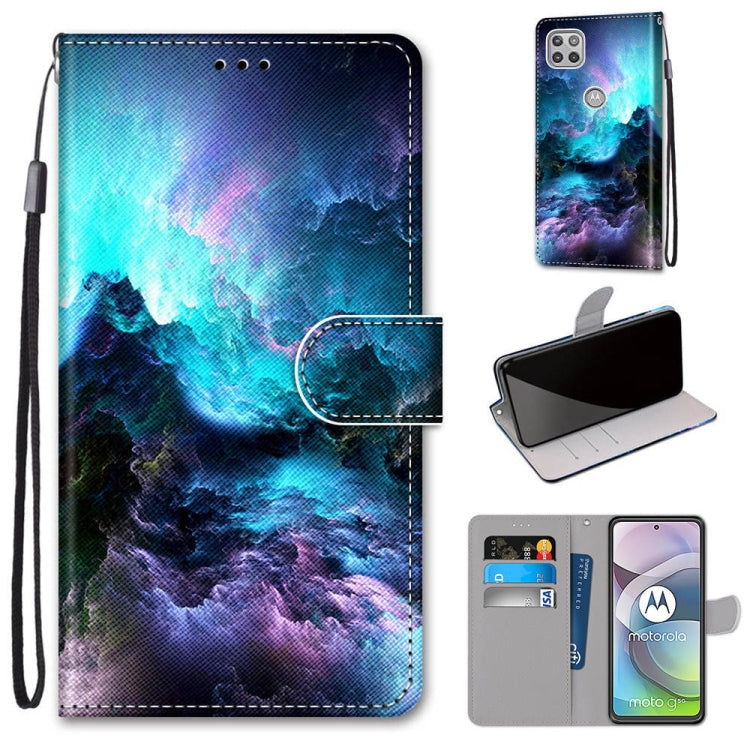 Coloured Drawing Cross Texture Horizontal Flip PU Leather Case with Holder & Card Slots & Wallet & Lanyard, For Motorola Moto G 5G, For Motorola Moto G 5G Plus, For OPPO A52 / A92 / A72, For Alcatel 1L (2021)