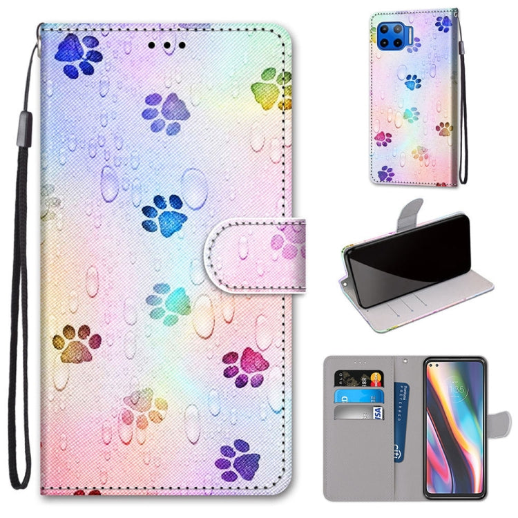Coloured Drawing Cross Texture Horizontal Flip PU Leather Case with Holder & Card Slots & Wallet & Lanyard, For Motorola Moto G 5G, For Motorola Moto G 5G Plus, For OPPO A52 / A92 / A72, For Alcatel 1L (2021)