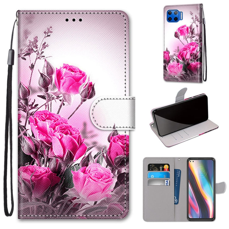 Coloured Drawing Cross Texture Horizontal Flip PU Leather Case with Holder & Card Slots & Wallet & Lanyard, For Motorola Moto G 5G, For Motorola Moto G 5G Plus, For OPPO A52 / A92 / A72, For Alcatel 1L (2021)