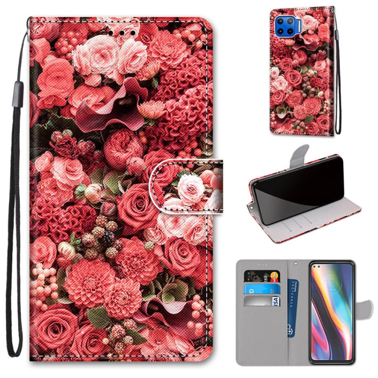 Coloured Drawing Cross Texture Horizontal Flip PU Leather Case with Holder & Card Slots & Wallet & Lanyard, For Motorola Moto G 5G, For Motorola Moto G 5G Plus, For OPPO A52 / A92 / A72, For Alcatel 1L (2021)