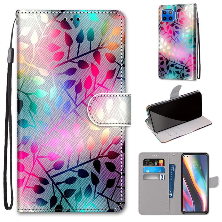 Coloured Drawing Cross Texture Horizontal Flip PU Leather Case with Holder & Card Slots & Wallet & Lanyard, For Motorola Moto G 5G, For Motorola Moto G 5G Plus, For OPPO A52 / A92 / A72, For Alcatel 1L (2021)