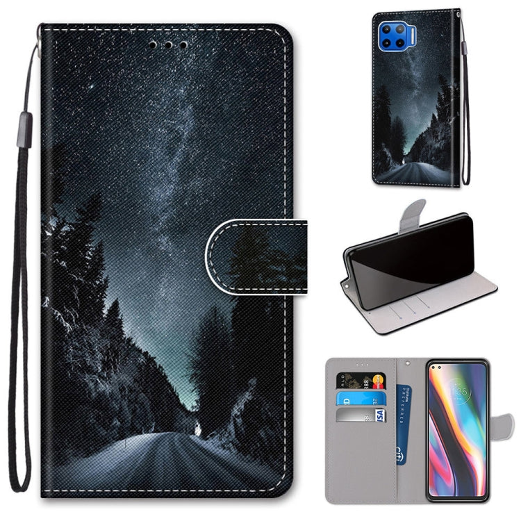 Coloured Drawing Cross Texture Horizontal Flip PU Leather Case with Holder & Card Slots & Wallet & Lanyard, For Motorola Moto G 5G, For Motorola Moto G 5G Plus, For OPPO A52 / A92 / A72, For Alcatel 1L (2021)