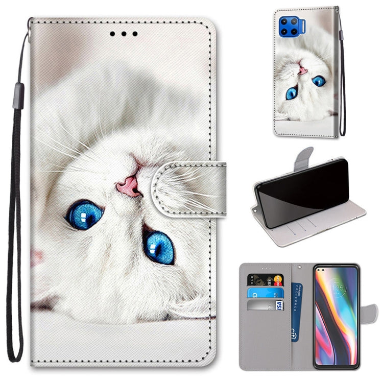 Coloured Drawing Cross Texture Horizontal Flip PU Leather Case with Holder & Card Slots & Wallet & Lanyard, For Motorola Moto G 5G, For Motorola Moto G 5G Plus, For OPPO A52 / A92 / A72, For Alcatel 1L (2021)