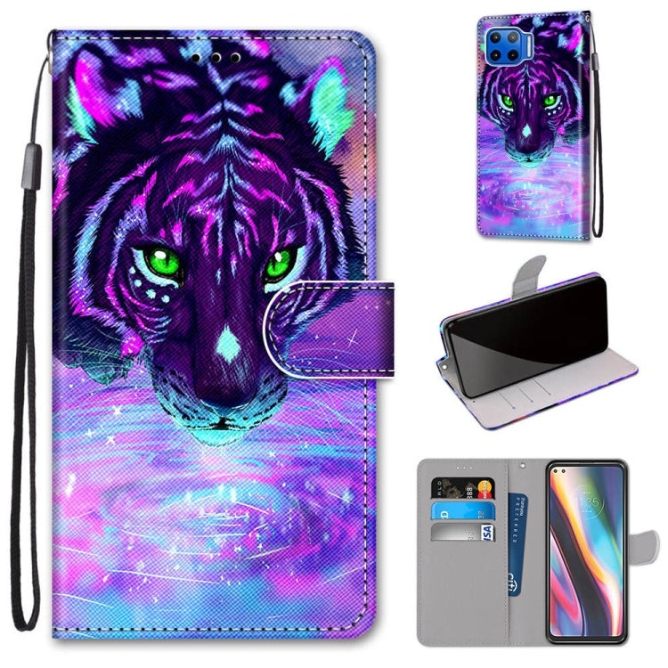 Coloured Drawing Cross Texture Horizontal Flip PU Leather Case with Holder & Card Slots & Wallet & Lanyard, For Motorola Moto G 5G, For Motorola Moto G 5G Plus, For OPPO A52 / A92 / A72, For Alcatel 1L (2021)