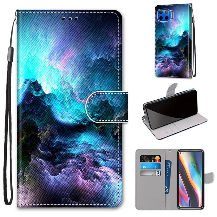 Coloured Drawing Cross Texture Horizontal Flip PU Leather Case with Holder & Card Slots & Wallet & Lanyard, For Motorola Moto G 5G, For Motorola Moto G 5G Plus, For OPPO A52 / A92 / A72, For Alcatel 1L (2021)