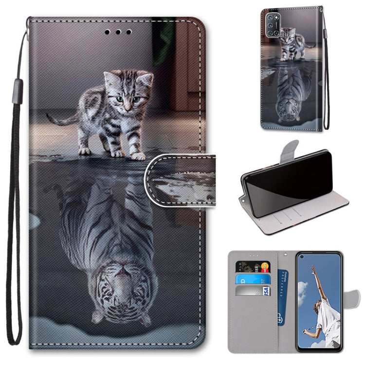 Coloured Drawing Cross Texture Horizontal Flip PU Leather Case with Holder & Card Slots & Wallet & Lanyard, For Motorola Moto G 5G, For Motorola Moto G 5G Plus, For OPPO A52 / A92 / A72, For Alcatel 1L (2021)