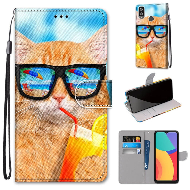 Coloured Drawing Cross Texture Horizontal Flip PU Leather Case with Holder & Card Slots & Wallet & Lanyard, For Motorola Moto G 5G, For Motorola Moto G 5G Plus, For OPPO A52 / A92 / A72, For Alcatel 1L (2021)