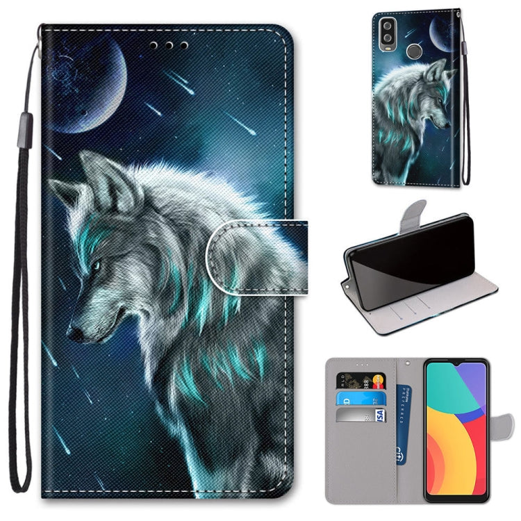 Coloured Drawing Cross Texture Horizontal Flip PU Leather Case with Holder & Card Slots & Wallet & Lanyard, For Motorola Moto G 5G, For Motorola Moto G 5G Plus, For OPPO A52 / A92 / A72, For Alcatel 1L (2021)