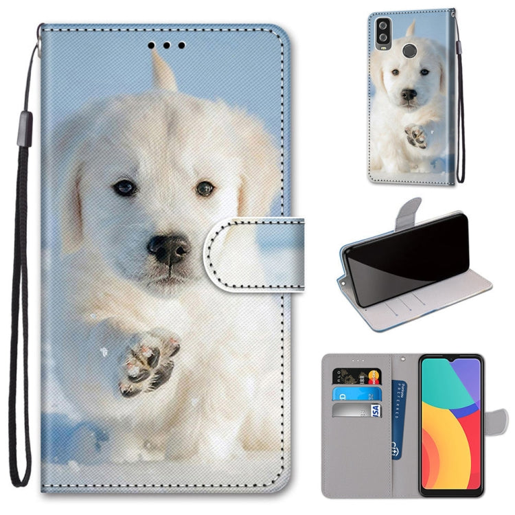 Coloured Drawing Cross Texture Horizontal Flip PU Leather Case with Holder & Card Slots & Wallet & Lanyard, For Motorola Moto G 5G, For Motorola Moto G 5G Plus, For OPPO A52 / A92 / A72, For Alcatel 1L (2021)