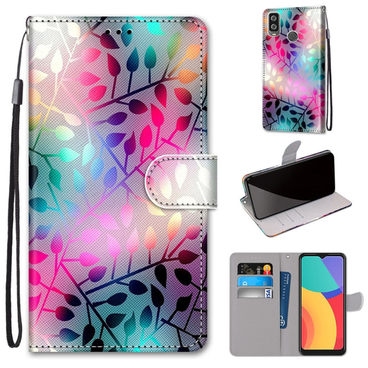 Coloured Drawing Cross Texture Horizontal Flip PU Leather Case with Holder & Card Slots & Wallet & Lanyard, For Motorola Moto G 5G, For Motorola Moto G 5G Plus, For OPPO A52 / A92 / A72, For Alcatel 1L (2021)
