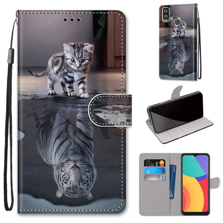 Coloured Drawing Cross Texture Horizontal Flip PU Leather Case with Holder & Card Slots & Wallet & Lanyard, For Motorola Moto G 5G, For Motorola Moto G 5G Plus, For OPPO A52 / A92 / A72, For Alcatel 1L (2021)
