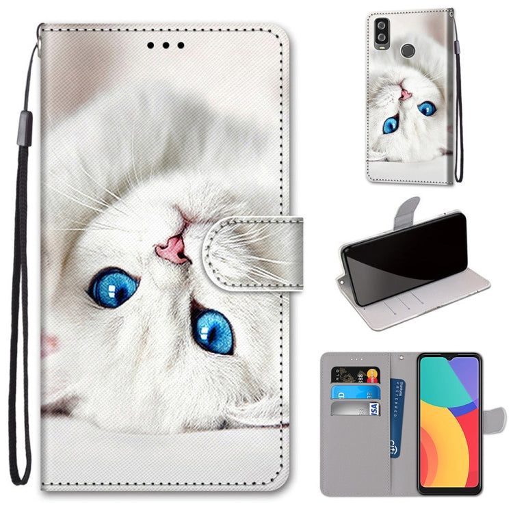 Coloured Drawing Cross Texture Horizontal Flip PU Leather Case with Holder & Card Slots & Wallet & Lanyard, For Motorola Moto G 5G, For Motorola Moto G 5G Plus, For OPPO A52 / A92 / A72, For Alcatel 1L (2021)