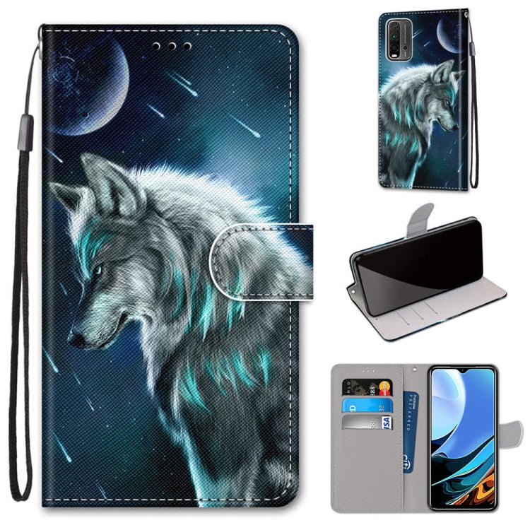 Coloured Drawing Cross Texture Horizontal Flip PU Leather Case with Holder & Card Slots & Wallet & Lanyard, For Xiaomi Redmi Note 9 4G / 9 Power, For Xiaomi Redmi Note 9T / Note 9 5G, For Xiaomi Poco M3, For Xiaomi Poco X3 NFC