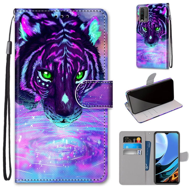 Coloured Drawing Cross Texture Horizontal Flip PU Leather Case with Holder & Card Slots & Wallet & Lanyard, For Xiaomi Redmi Note 9 4G / 9 Power, For Xiaomi Redmi Note 9T / Note 9 5G, For Xiaomi Poco M3, For Xiaomi Poco X3 NFC