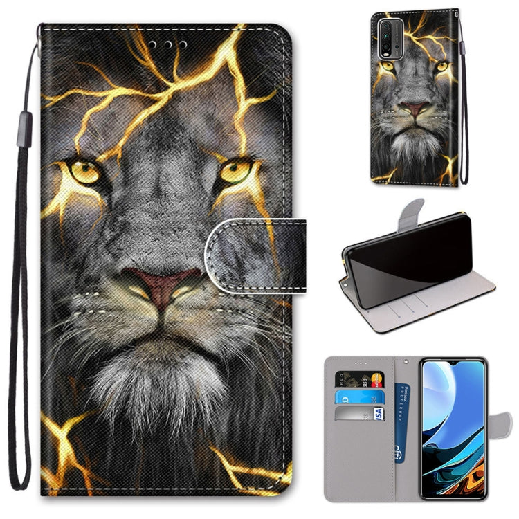 Coloured Drawing Cross Texture Horizontal Flip PU Leather Case with Holder & Card Slots & Wallet & Lanyard, For Xiaomi Redmi Note 9 4G / 9 Power, For Xiaomi Redmi Note 9T / Note 9 5G, For Xiaomi Poco M3, For Xiaomi Poco X3 NFC