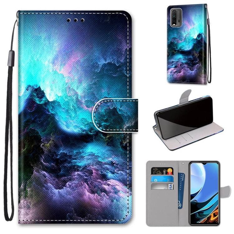 Coloured Drawing Cross Texture Horizontal Flip PU Leather Case with Holder & Card Slots & Wallet & Lanyard, For Xiaomi Redmi Note 9 4G / 9 Power, For Xiaomi Redmi Note 9T / Note 9 5G, For Xiaomi Poco M3, For Xiaomi Poco X3 NFC