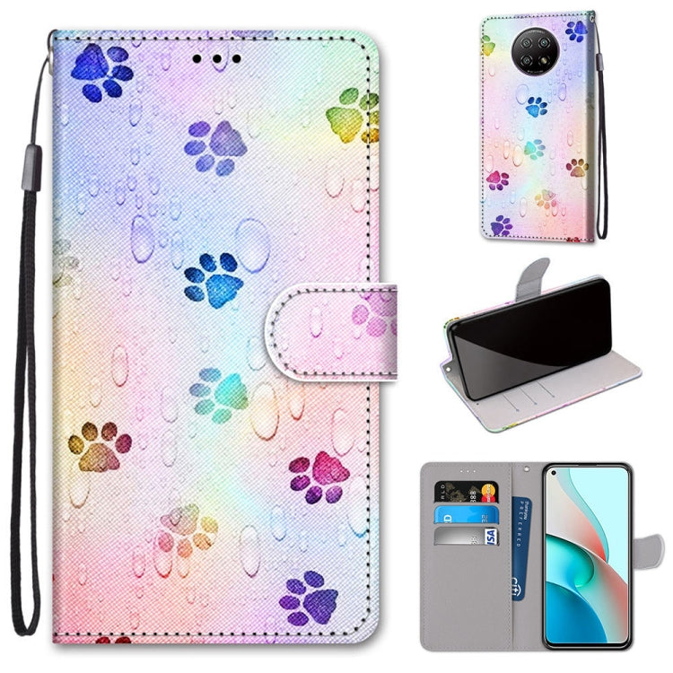 Coloured Drawing Cross Texture Horizontal Flip PU Leather Case with Holder & Card Slots & Wallet & Lanyard, For Xiaomi Redmi Note 9 4G / 9 Power, For Xiaomi Redmi Note 9T / Note 9 5G, For Xiaomi Poco M3, For Xiaomi Poco X3 NFC