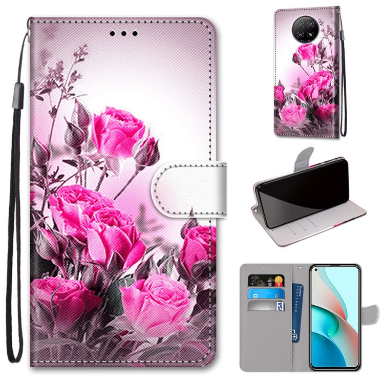 Coloured Drawing Cross Texture Horizontal Flip PU Leather Case with Holder & Card Slots & Wallet & Lanyard, For Xiaomi Redmi Note 9 4G / 9 Power, For Xiaomi Redmi Note 9T / Note 9 5G, For Xiaomi Poco M3, For Xiaomi Poco X3 NFC