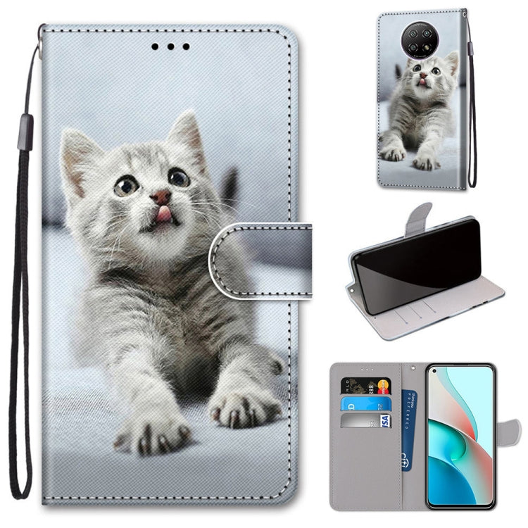Coloured Drawing Cross Texture Horizontal Flip PU Leather Case with Holder & Card Slots & Wallet & Lanyard, For Xiaomi Redmi Note 9 4G / 9 Power, For Xiaomi Redmi Note 9T / Note 9 5G, For Xiaomi Poco M3, For Xiaomi Poco X3 NFC