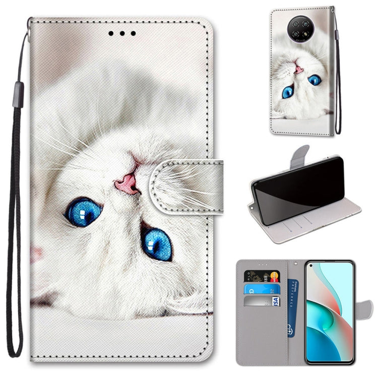 Coloured Drawing Cross Texture Horizontal Flip PU Leather Case with Holder & Card Slots & Wallet & Lanyard, For Xiaomi Redmi Note 9 4G / 9 Power, For Xiaomi Redmi Note 9T / Note 9 5G, For Xiaomi Poco M3, For Xiaomi Poco X3 NFC