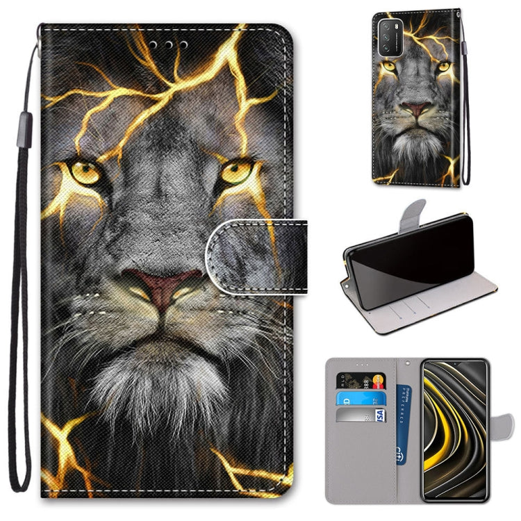 Coloured Drawing Cross Texture Horizontal Flip PU Leather Case with Holder & Card Slots & Wallet & Lanyard, For Xiaomi Redmi Note 9 4G / 9 Power, For Xiaomi Redmi Note 9T / Note 9 5G, For Xiaomi Poco M3, For Xiaomi Poco X3 NFC
