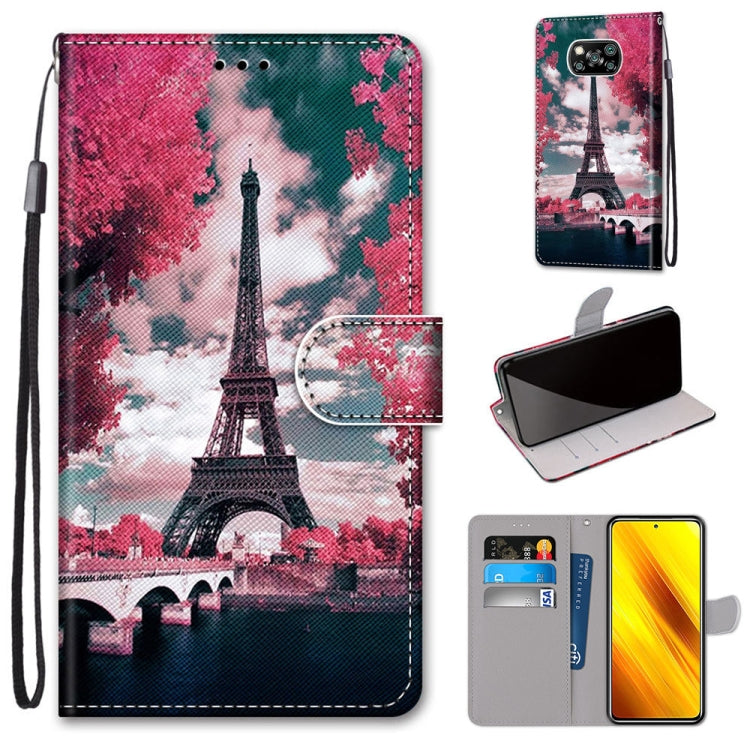 Coloured Drawing Cross Texture Horizontal Flip PU Leather Case with Holder & Card Slots & Wallet & Lanyard, For Xiaomi Redmi Note 9 4G / 9 Power, For Xiaomi Redmi Note 9T / Note 9 5G, For Xiaomi Poco M3, For Xiaomi Poco X3 NFC