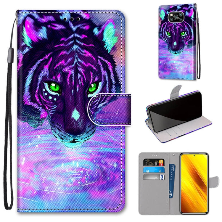 Coloured Drawing Cross Texture Horizontal Flip PU Leather Case with Holder & Card Slots & Wallet & Lanyard, For Xiaomi Redmi Note 9 4G / 9 Power, For Xiaomi Redmi Note 9T / Note 9 5G, For Xiaomi Poco M3, For Xiaomi Poco X3 NFC