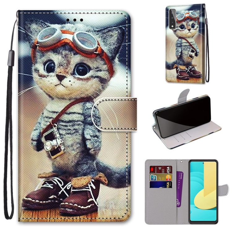 Coloured Drawing Cross Texture Horizontal Flip PU Leather Case with Holder & Card Slots & Wallet & Lanyard, For Motorola Moto G8 Power, For Motorola Moto G 5G Plus, For Huawei Mate 40 Pro, For LG Stylo 7 5G