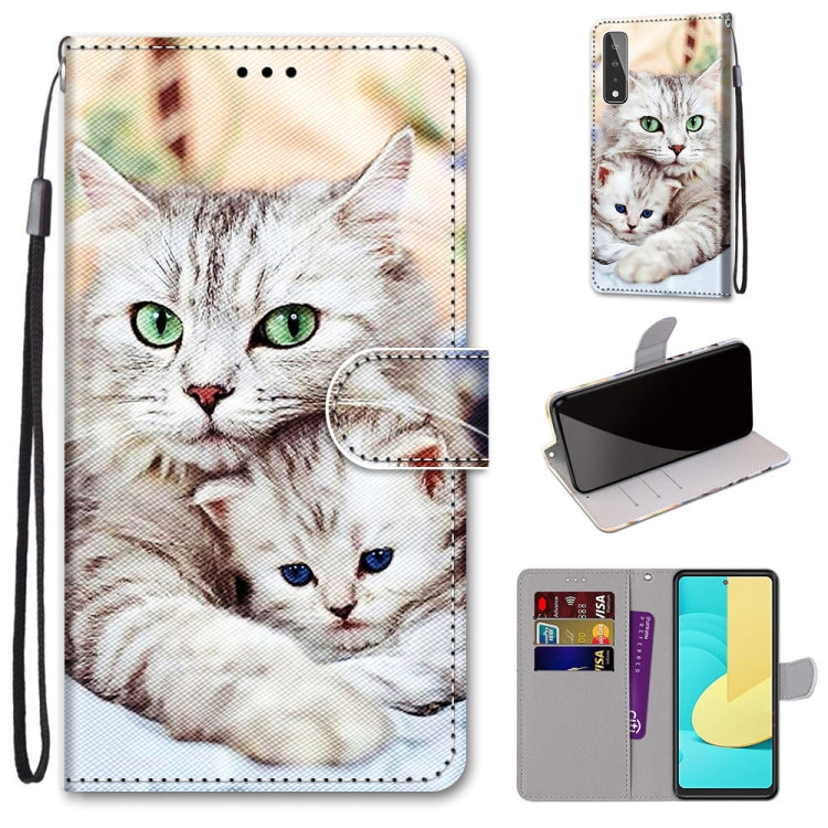 Coloured Drawing Cross Texture Horizontal Flip PU Leather Case with Holder & Card Slots & Wallet & Lanyard, For Motorola Moto G8 Power, For Motorola Moto G 5G Plus, For Huawei Mate 40 Pro, For LG Stylo 7 5G