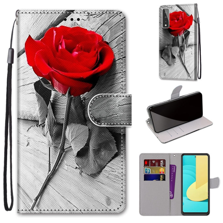 Coloured Drawing Cross Texture Horizontal Flip PU Leather Case with Holder & Card Slots & Wallet & Lanyard, For Motorola Moto G8 Power, For Motorola Moto G 5G Plus, For Huawei Mate 40 Pro, For LG Stylo 7 5G